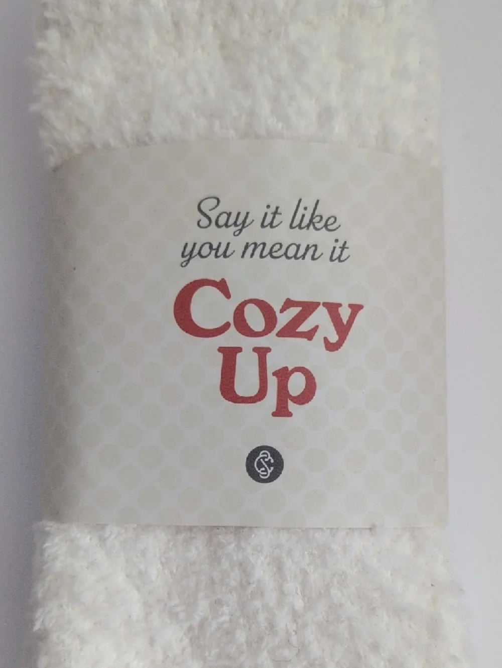 Cozy Up Plush White Socks NWT